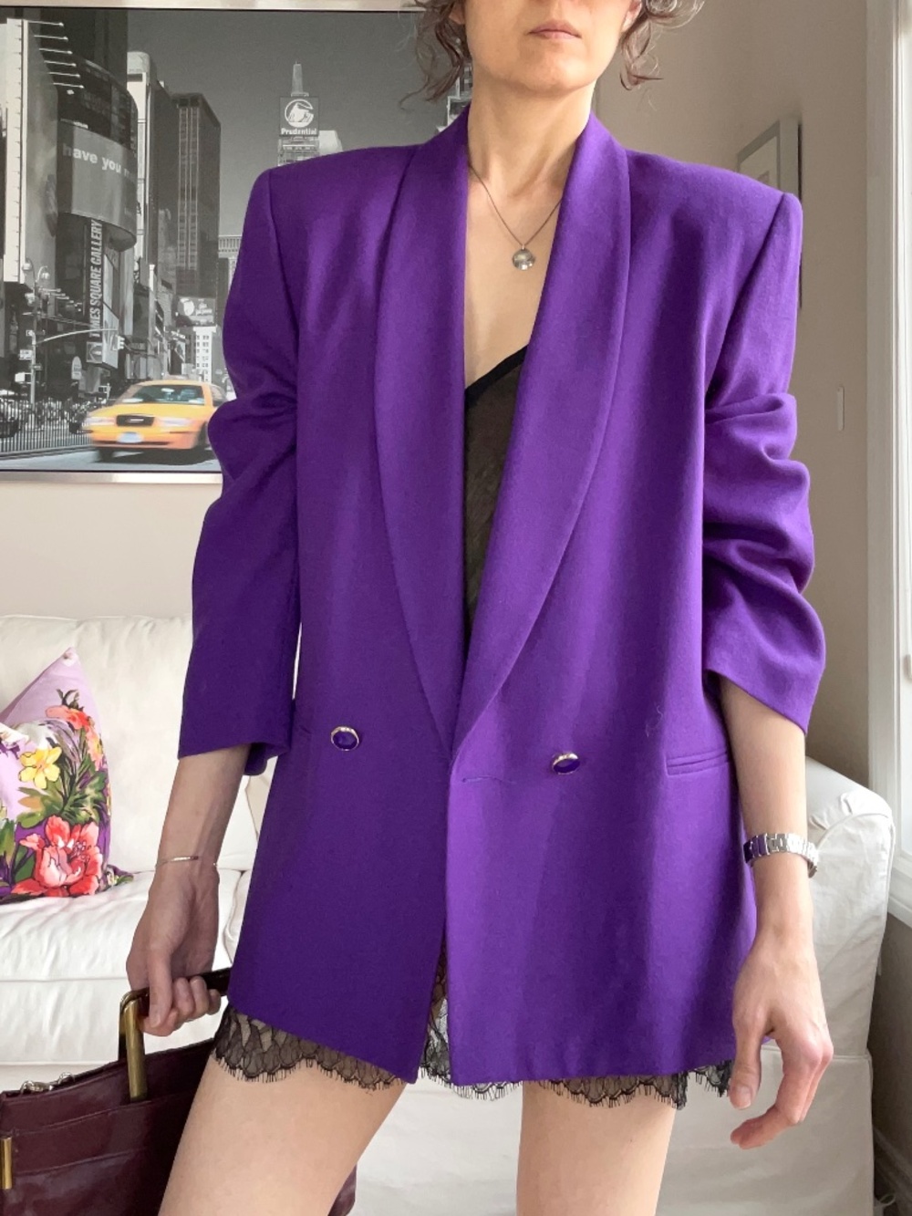Vintage purple wool blazer
